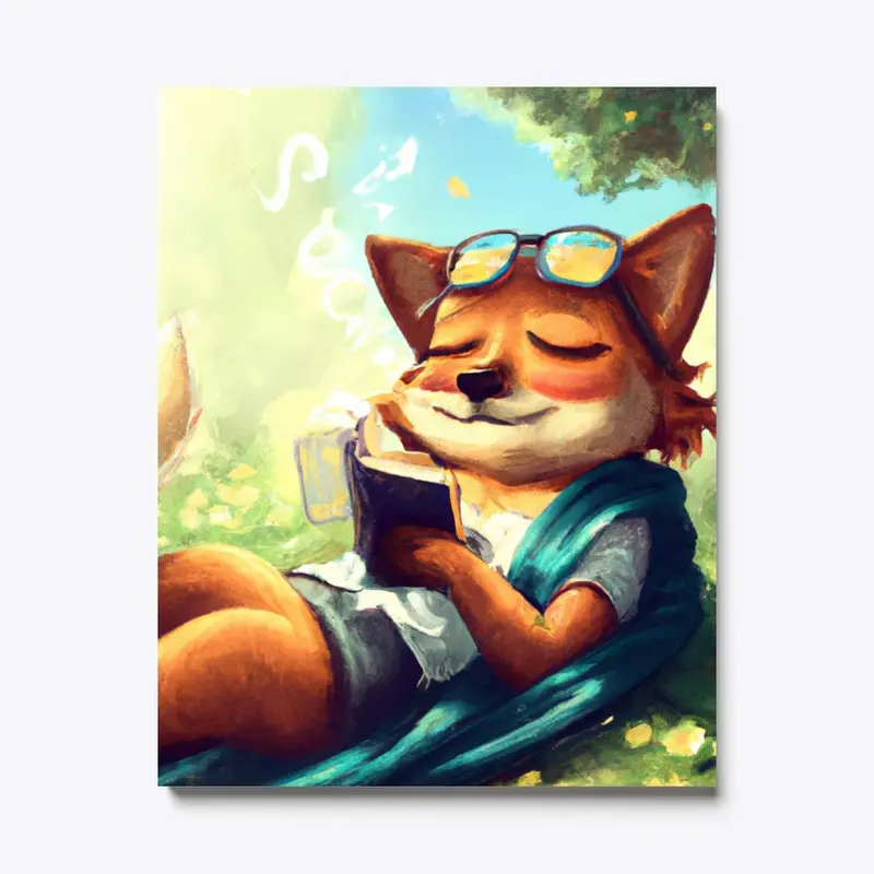 Sleeping Fox Canvas