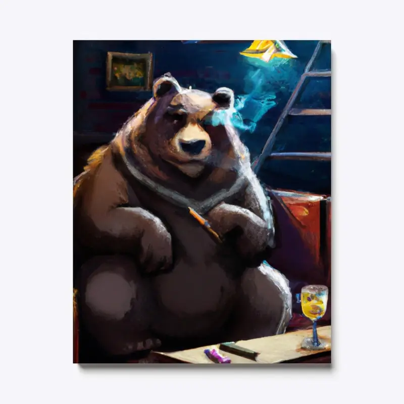 Mafia Bear Canvas