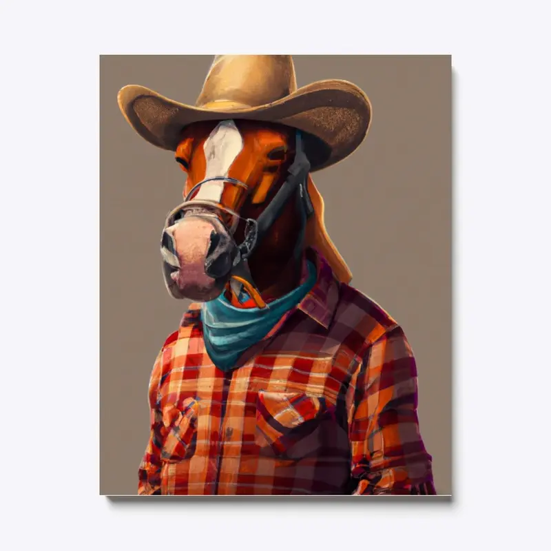 Cowboy horse Canvas