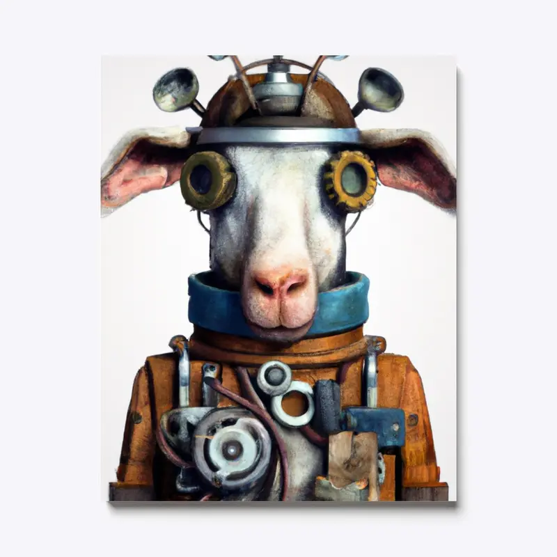 Mechanic Goat Canvas